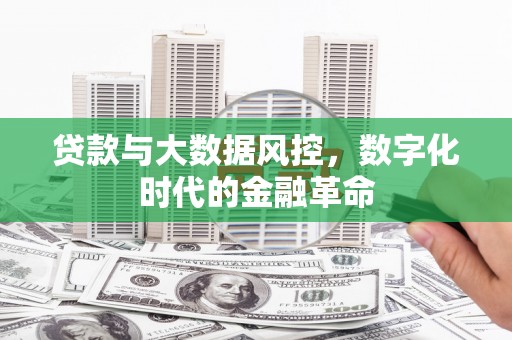 秦汉贷款与大数据风控，数字化时代的金融革命