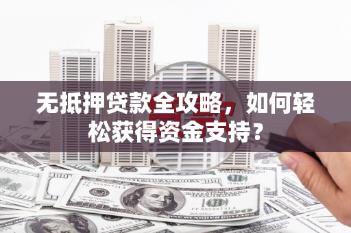 柳南无抵押贷款全攻略，如何轻松获得资金支持？