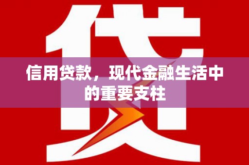 桑日信用贷款，现代金融生活中的重要支柱