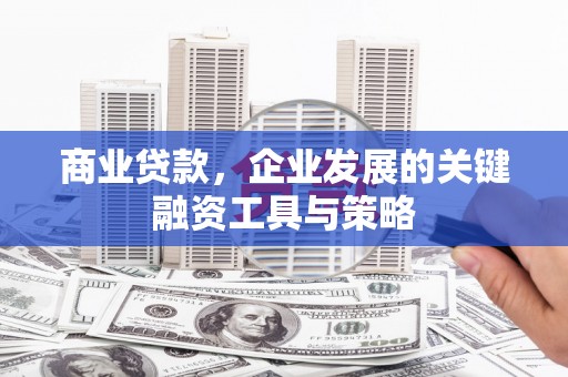 茄萣商业贷款，企业发展的关键融资工具与策略