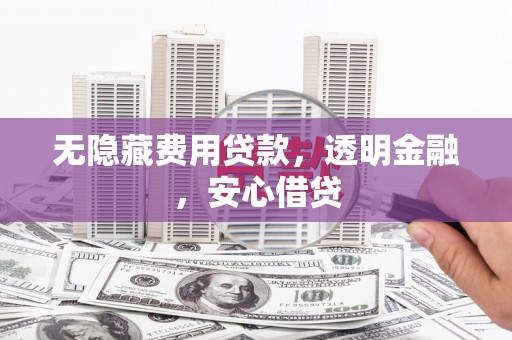 清苑无隐藏费用贷款，透明金融，安心借贷