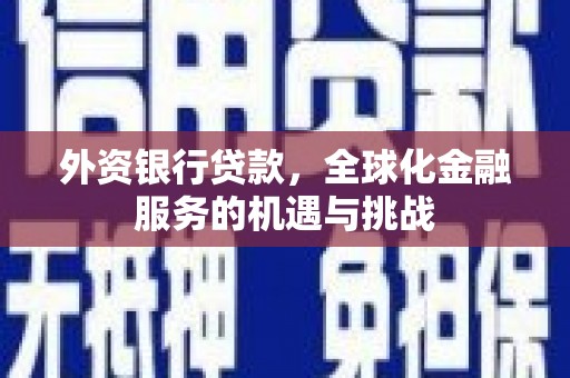 普陀外资银行贷款，全球化金融服务的机遇与挑战